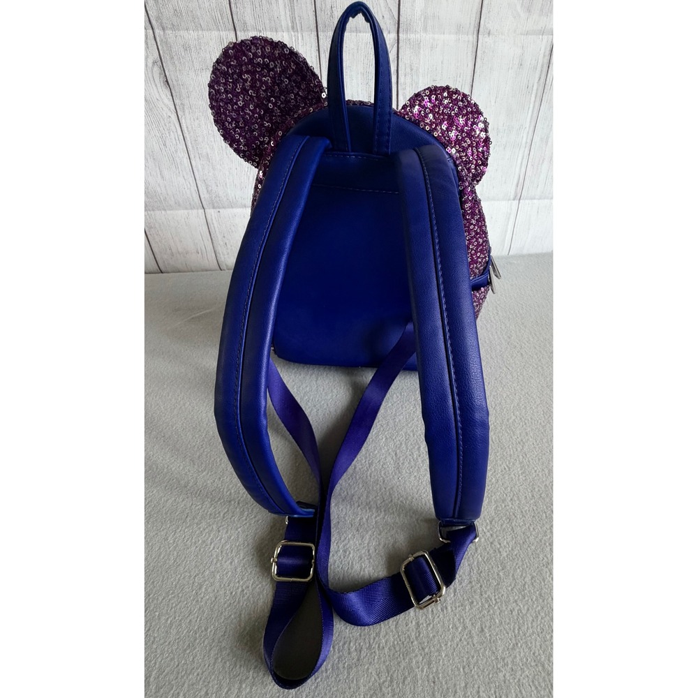 Disney  Loungefly Purple Sequin Confetti Castle Mini Backpack 50th Anniversary - Picture 6 of 10